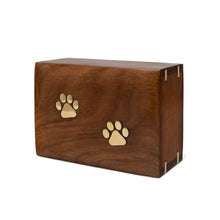 Brass Corner Paw Print Urn