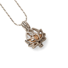 Lotus Flower Locket with Cremation Holder