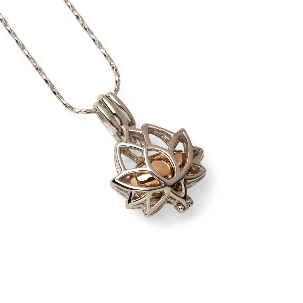 Lotus Flower Locket with Cremation Holder