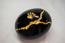 Kintsugi Ceramic Gold Filled Egg With Paw Print