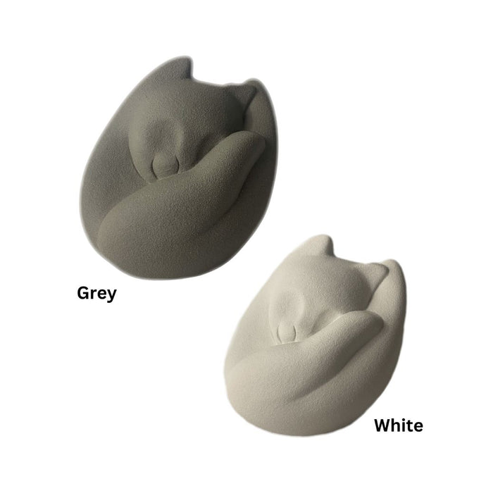 Heart in Hand Cat Sculpture