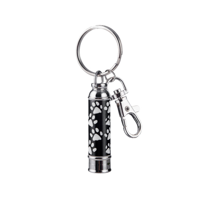 Paw print cremation keychain